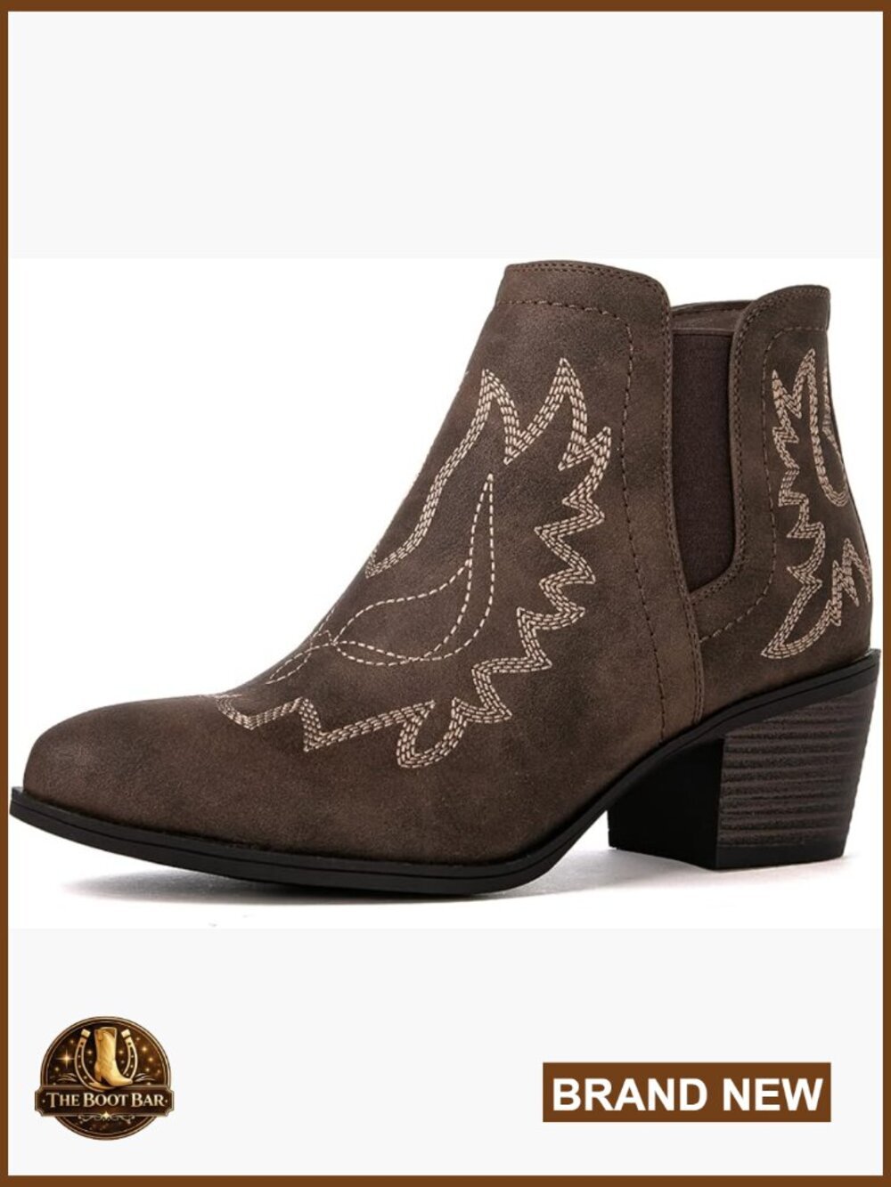 Women's Cowgirl Boots Western Short Ankle Pull On Comfortable Cowboy Boots Low